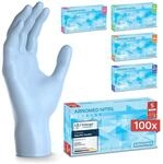 ARNOMED Einweghandschuhe Hellblau 100 St&uuml;ck/Box, Einmalhandschuhe S,