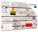 ALLboards Metallische Magnettafel HELLES HOLZ, 60x40cm MetalBoards Memoboard...