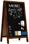 ALLboards Kundenstopper &ndash; lackierter Holzrahmen 78&times;44 cm, Kreidetafel,