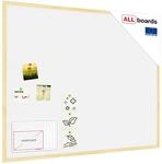 ALLboards Wei&szlig; Pinnwand mit Holz Rahmen 100x80cm Korktafel Korkwand Pinnwand...