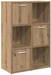 vidaXL B&uuml;cherschrank Artisan-Eiche 60,5x30x90 cm Holzwerkstoff, B&uuml;cherschrank,