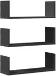 vidaXL Wandregale 3 STK., Wandregal mit Stauraum, H&auml;ngeregal f&uuml;r Esszimmer