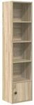 vidaXL B&uuml;cherregal Sonoma-Eiche 31x24x127 cm Holzwerkstoff, B&uuml;cherschrank,