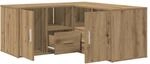 vidaXL Eckregal, Eckschrank 2 Montagem&ouml;glichkeiten, Schrank mit Stauraum,