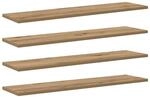 vidaXL Regalbrett 4 pcs Braun 80 x 20 x 1,5 cm Holzwerkstoff, Robuste