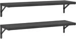 vidaXL Wandregale 2 STK. 100x30 cm Schwarz Edelstahl, Schweberegal, schwebendes