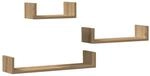 vidaXL Wandregale 3 STK. Artisan-Eiche Holzwerkstoff, Schweberegal, schwebendes