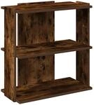 vidaXL B&uuml;cherregal 3 B&ouml;den R&auml;uchereiche 60x30x60 cm Holzwerkstoff,