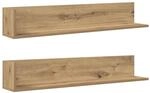 vidaXL Wandregale 2 STK. Artisan-Eiche 100x16,5x16,5 cm Holzwerkstoff,...