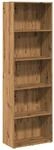vidaXL B&uuml;cherregal, Eiche, handgefertigt, 60 x 30 x 189 cm, aus mehrschichtigem