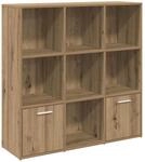 vidaXL B&uuml;cherschrank, B&uuml;cherregal mit 7 F&auml;chern 2 T&uuml;ren, Regal Dekoregal...