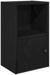 vidaXL B&uuml;cherregal Schwarz Eichen-Optik 31x24x52 cm Holzwerkstoff,...