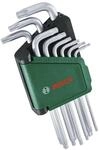 Bosch Torx-Schl&uuml;ssel Satz 9-teilig (Multifunktionale Torx-Schl&uuml;ssel aus S2-Stahl;