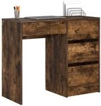 vidaXL Schreibtisch Ger&auml;ucherte Eiche 90 x 37,5 x 75 cm Holzwerkstoff,...
