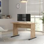 Forte TEMPRA 2 Schreibtisch 100 110, moderner Schreibtisch mit Kufenf&uuml;&szlig;en, B&uuml;ro,