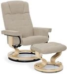M MCombo Relaxsessel mit Hocker, 360&deg; drehbarer Fernsehsessel mit...
