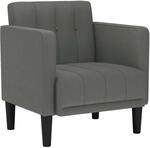vidaXL Sessel mit Armlehnen Dunkelgrau 53 cm Stoff