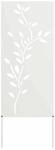 vidaXL Garten Sichtschutz-Leinwand Floral Wei&szlig; 50 x 140 cm, Garten und...