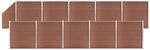 vidaXL WPC Zaun Set 10 Quadrate 1 Schr&auml;ge Sichtschutzzaun Lamellenzaun...