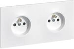 Legrand leg91332 Neptune Steckdose mit Erdung Doppelsteckdose, 3680 W, 230 V, wei&szlig;