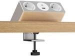 kalb | Nexura Mehrfachtischsteckdose, 2X 230VAC, USB A/C 30W, Flexible Montage...