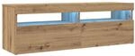 vidaXL TV Schrank, Fernsehtisch mit Stauraum LED-Leuchten, Lowboard f&uuml;r...