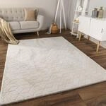 Paco Home Weicher Flauschiger moderner Bubble Wohnzimmer Teppich Hochflor Fell