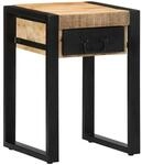 vidaXL Beistelltisch 35x35x50 cm Raues Massivholz Mango, Ablagetisch, Sofatisch,