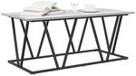 vidaXL Couchtisch Grau 100 x 50 x 40 cm Sperrholz und Metall, Eleganter
