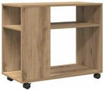 vidaXL Beistelltisch, Couchtisch mit Rollen Stauraum, Sofatisch Kaffeetisch f&uuml;r