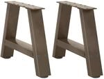 vidaXL Couchtischbeine A-Form 2 STK. 30x(30-31) cm Stahl