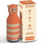ASOBU Bestie Kindertrinkflasche mit Strohhalm &ndash; Isolierte Edelstahlflasche...