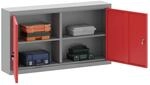 vidaXL Werkzeugschrank mit Regal Rot und Grau 100 x 20 x 55 cm, Werkstatt,