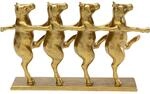 Kare Design Deko Figur Dancing Cows, Gold, K&uuml;he, Handgefertigt, Unikat, Tier Design,