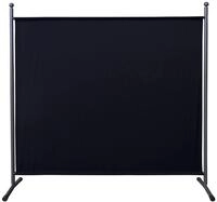 QUICK STAR Paravent Outdoor Wetterfest 180 x 178 cm Schwarz | Raumteiler...