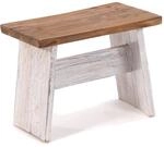 DESIGN DELIGHTS RUSTIKALES SITZB&Auml;NKCHEN SCHEMEL 40" | Mahagoni, massiv,...