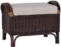 MiaM&ouml;bel Rattan Hocker 'Panama' Dunkelbraun