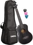 CASCHA Mahagoni Black Tenor Linksh&auml;nder Ukulele Erwachsene & Kinder - inkl. 3