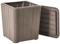 Beliani Aufbewahrungsbox Kunststoff 40 x 42 cm taupe Gartentruhe Outdoor...