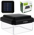 Green Blue LED-Solarleuchte f&uuml;r Pfosten mit D&auml;mmerungssensor, warmwei&szlig; 3200K 