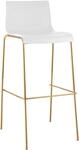 CLP Barhocker mit Lehne Hover, Barstuhl stapelbar mit Sitz aus Kunststoff,