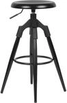 FineBuy Barhocker Metall 72-80 cm, Design Barstuhl 100 kg Maximalbelastbarkeit,