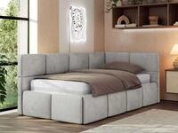 MKS MEBLE Jugendbett ARVO 90x200 cm mit Lattenrost und Bettkasten, Polsterbett...