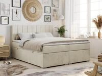 MKS MEBLE Boxspringbett mit 2 Bettk&auml;sten, Polsterbett mit Matratze H4 und...