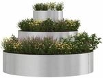 vidaXL Garten-Pflanzgef&auml;&szlig; Silber 90 x 90 x 20 cm Edelstahl, Garten und...