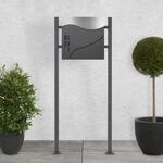 ECD Germany Standbriefkasten mit Zeitungsfach, Design Briefkasten mit Pfosten,