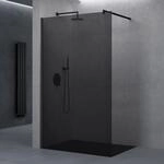 doporro Luxus Duschwand f&uuml;r Dusche Duschabtrennung 130x200cm Schwarz Walk-In...