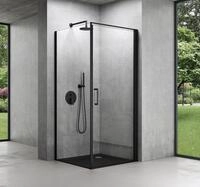 Mai & Mai Duschkabine Eckeinstieg Schwarz 80x80x195 cm mit...