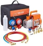 VEVOR 113 L/min Vakuumpumpe, einstufig, Drehschieber-HVAC-Luftvakuumpumpe,