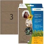 HERMA 2075 Vielzweck-Etiketten aus Graspapier, 24 Blatt, 52 x 100 mm, 3 St&uuml;ck pro
